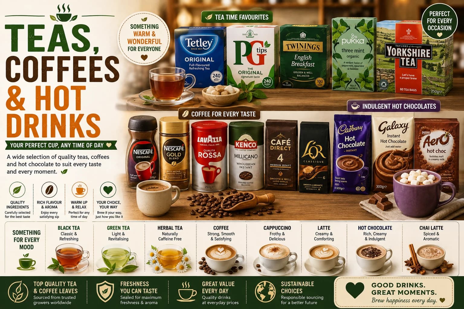 Tea, Coffee & Hot Drinks category artwork